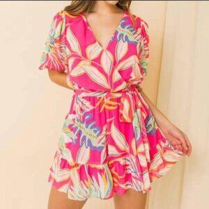 Flying Tomato Tropical Print Romper